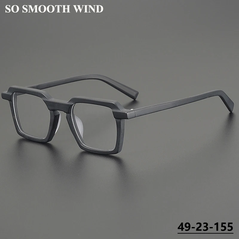 

Square Fashion Design Retro Glasses Frame Eyeglasses Japan Handmade Acetic Glasses Frame Men Women Spectacles Sanded Eyewear New