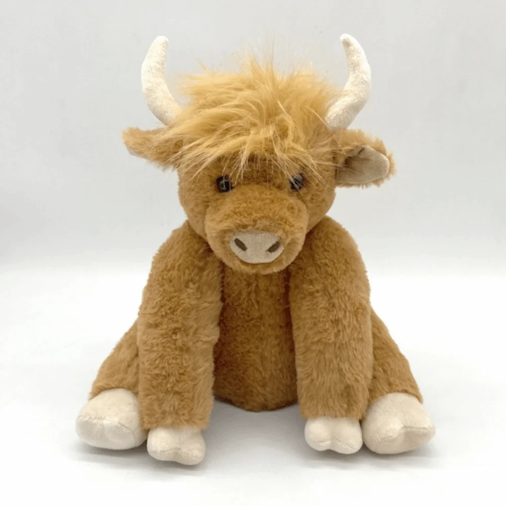 

Simulation Highland Cow Joints Movable Flower Hairband Movable PP Cotton Soft Realistic Design Long Hair Yak
