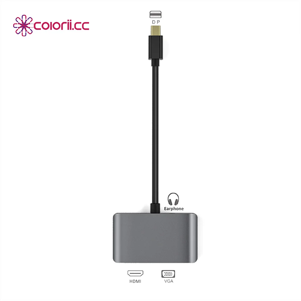 Adapter Colorii.CC Mini DisplayPort na HDMI Konwerter Mini DP VGA Thunderbolt 2 HDMI dla MacBook Air 13 Surface Pro 4