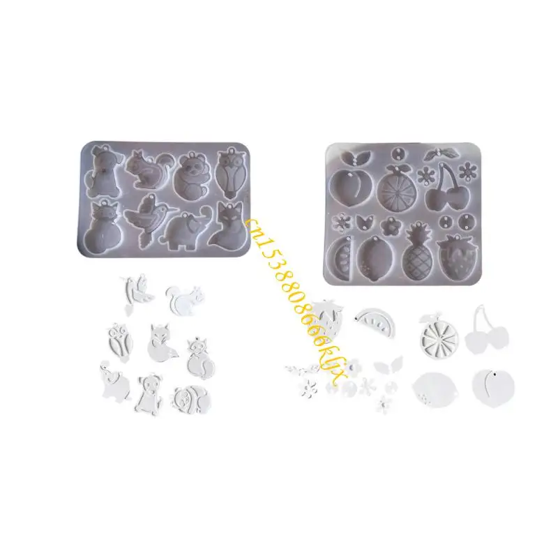 

Силиконовый набор для ремесленного набора для сережки животных/фруктов для смолы Clay Charm Creative Jewelry Make Dired для 066c