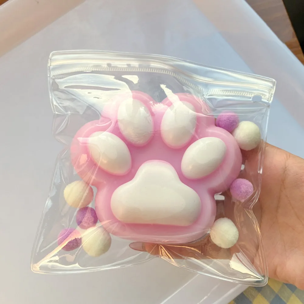 Super Large Cat Paw Squeeze Toy Kneading Silicone Cartoon Fidget Toy Handmade Soft Cat Paw Pinch Toy Kids Tricky Doll