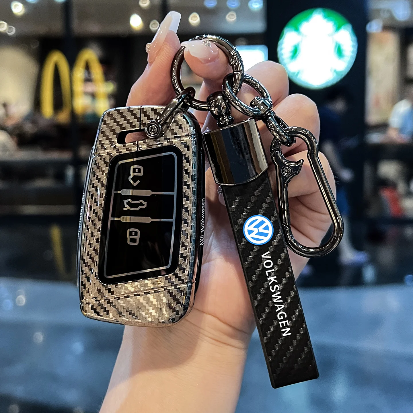 

Car Remote Key Case Cover Holder Shell Fob For Volkswagen VW Magotan Passat B8 Golf For Skoda Superb A7 Accessories