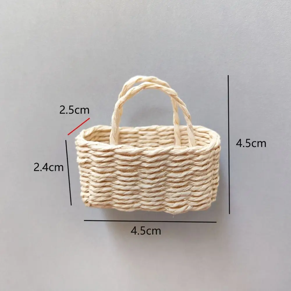 High Quality 6 Styles Mini Miniature Fashion Accessories Hand woven Basket Dollhouse Basket for BJD Dolls/for Ob11 Dolls