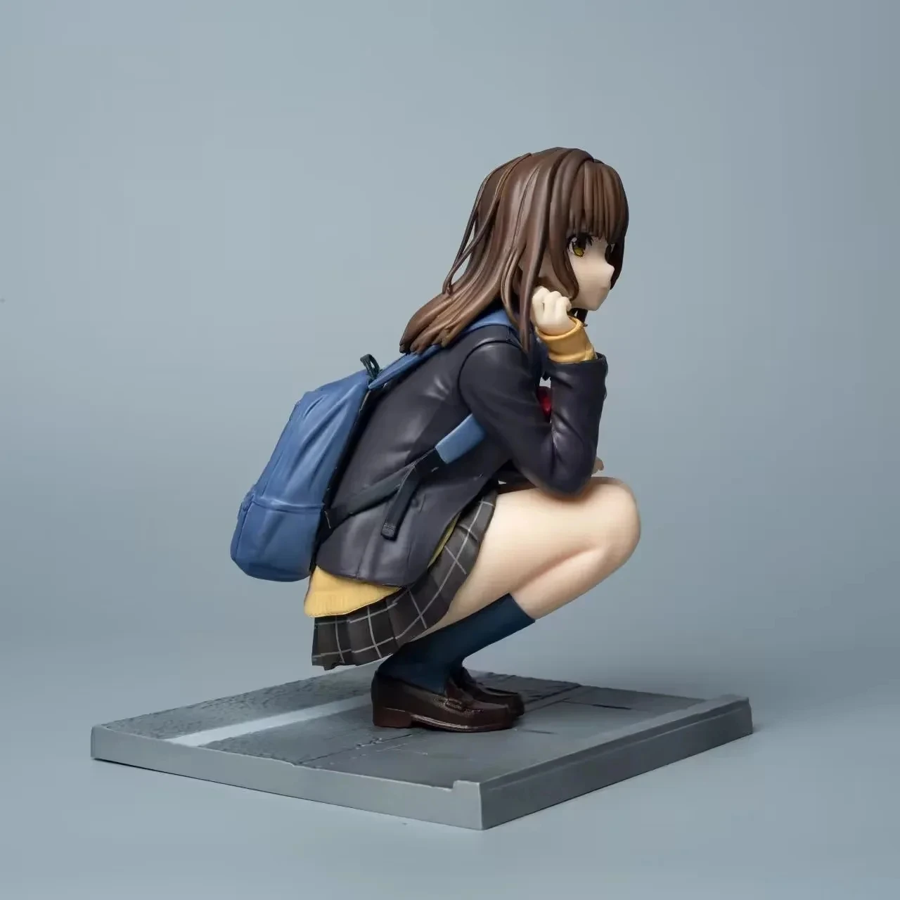 16CM Anime Ogiwara Sayu Figure Hige Wo Soru Soshite Joshikousei Wo Hirou modèle accroupi jouet cadeau Collection figurine d'action