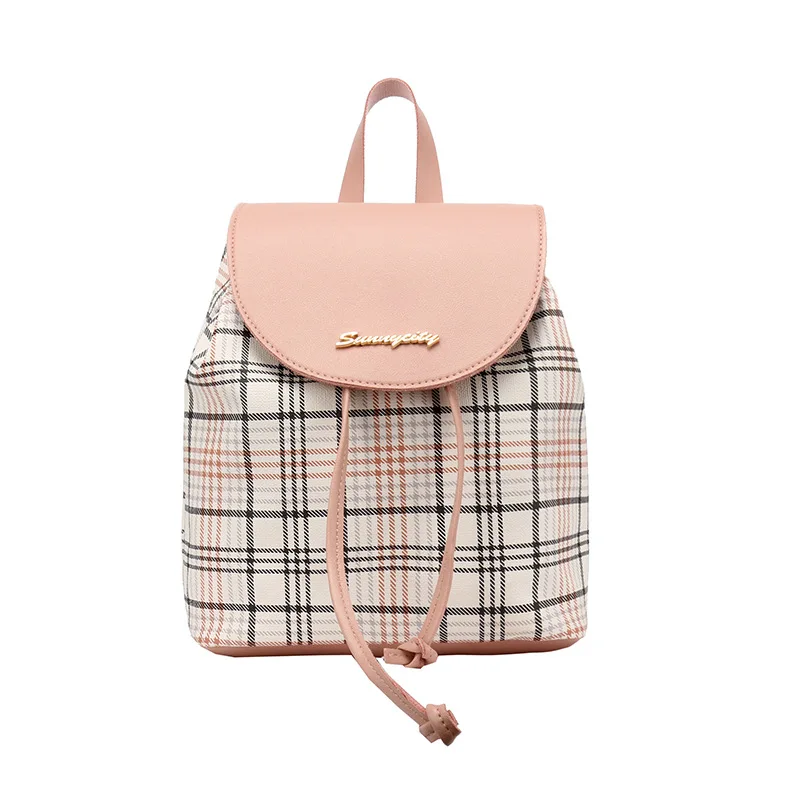 Fashion Brand Mini Women Backpack Plaid Women Shoulder School Bag Phone Purse Back Pack Female Crossbody Bag For Teenage Girl