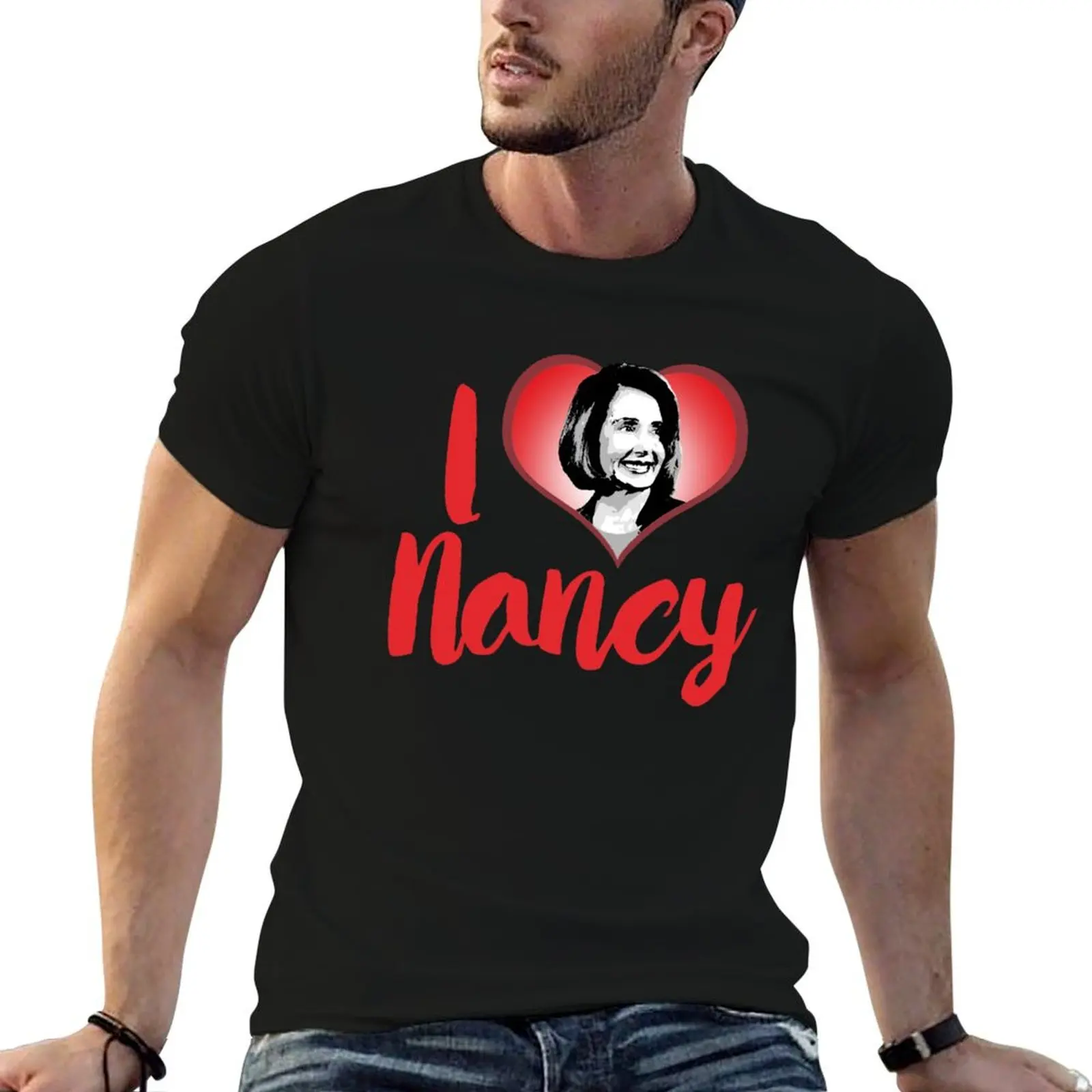 

I Love Nancy Pelosi T-Shirt graphic tee shirt oversized vintage anime shirt mens t shirts top quality
