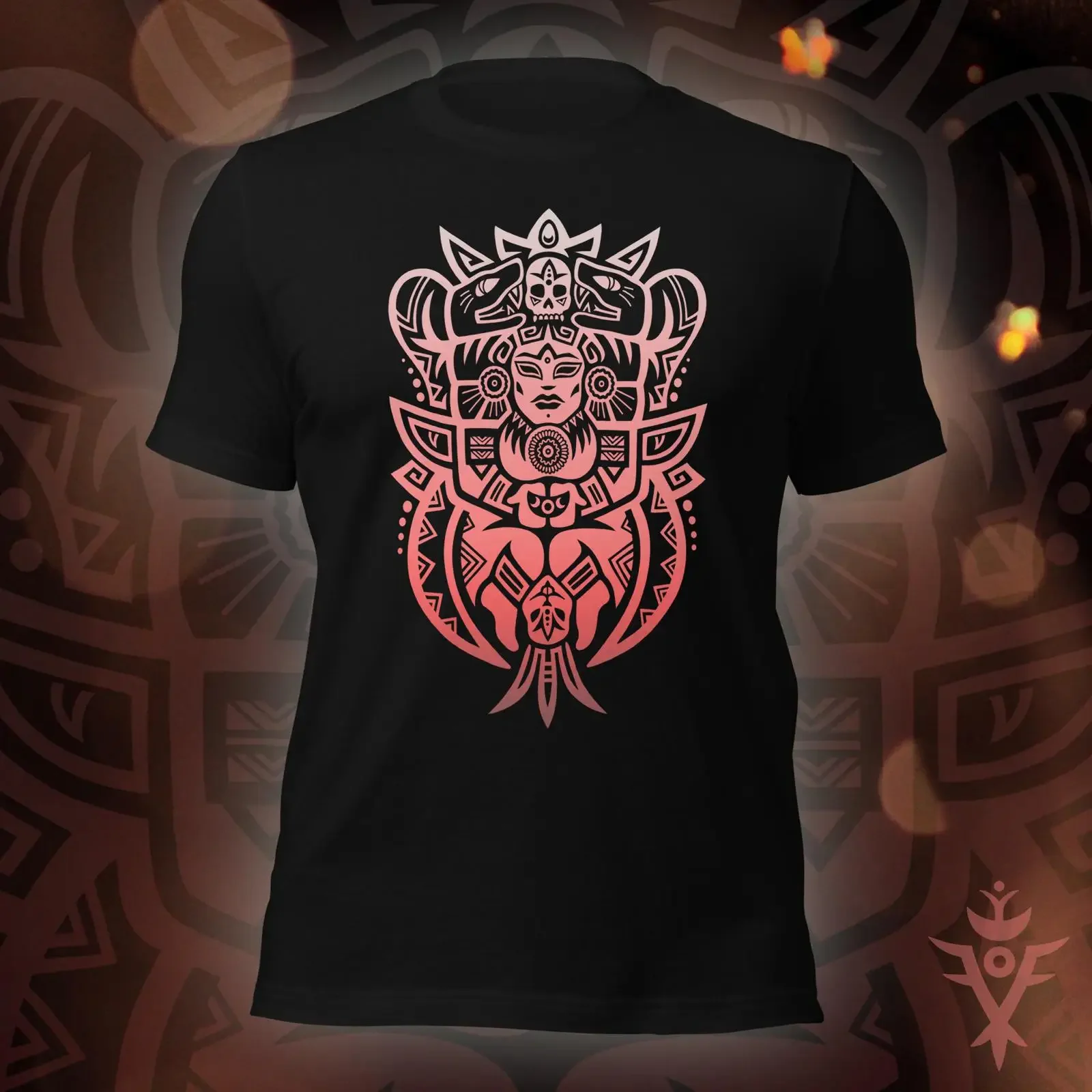 Ixchel Blood Moon Goddess T Shirt Mayan Snake Sacred Feminine Design vintage Washed Casual Versatile Top For Everyday Wear