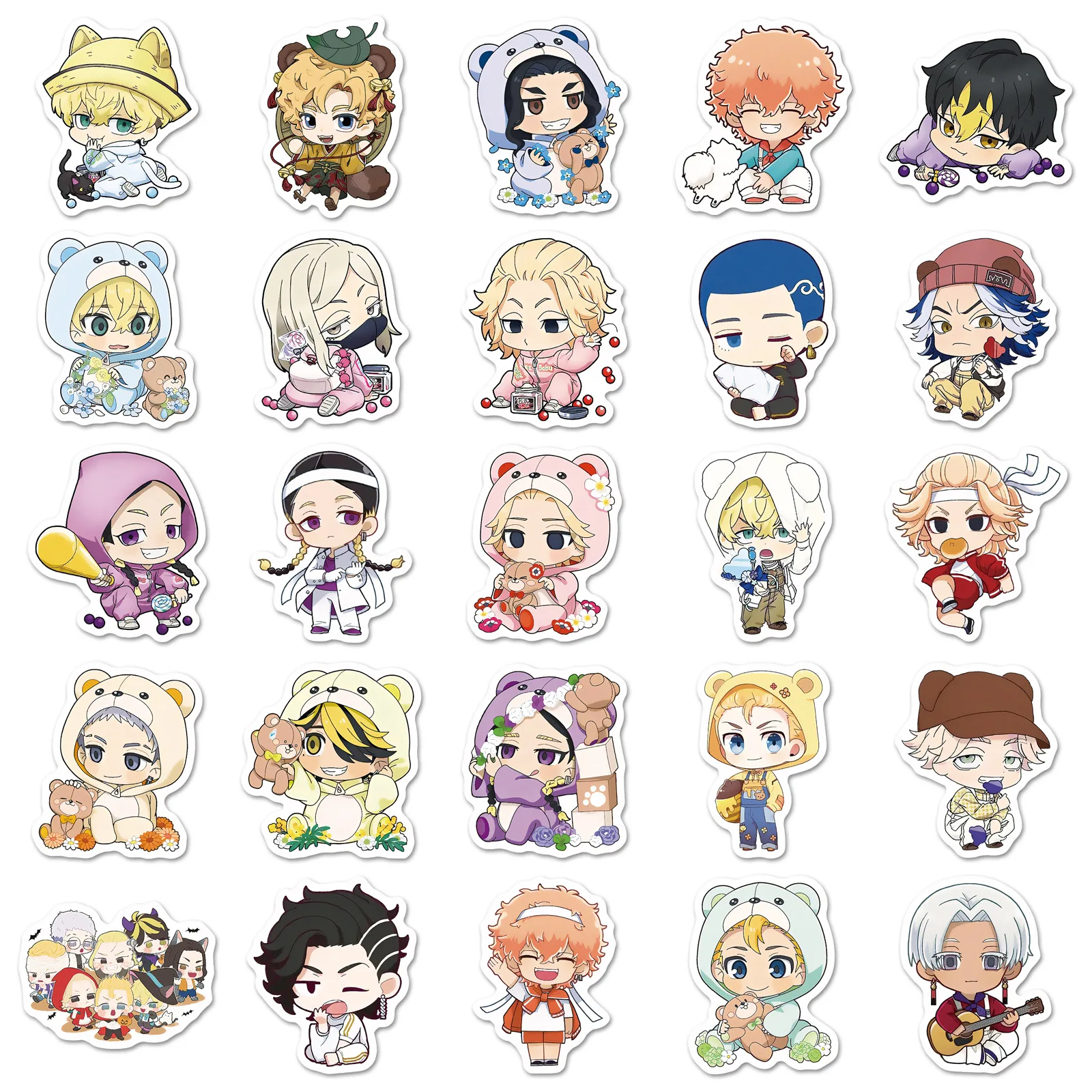 10/30/50PCS อะนิเมะโตเกียวรีเวนเจอร์ Q Edition น่ารักดูเดิลสติกเกอร์รูปลอกของเล่นเด็กถ้วยน้ำกล่องดินสอกีตาร์ DIY สติกเกอร์