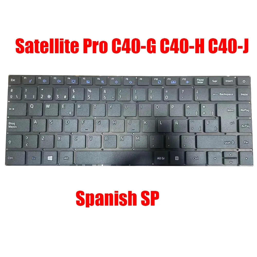 

Laptop Keyboard For Dynabook For Satellite Pro C40-G C40-H C40-J Spanish SP Black Without Frame Without Numeric Keypad New