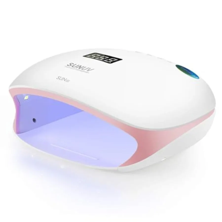 LED UV Nail Light UV Lamp for Gel Nails Polish with 4 Timer Settings LCD Display Removable Base