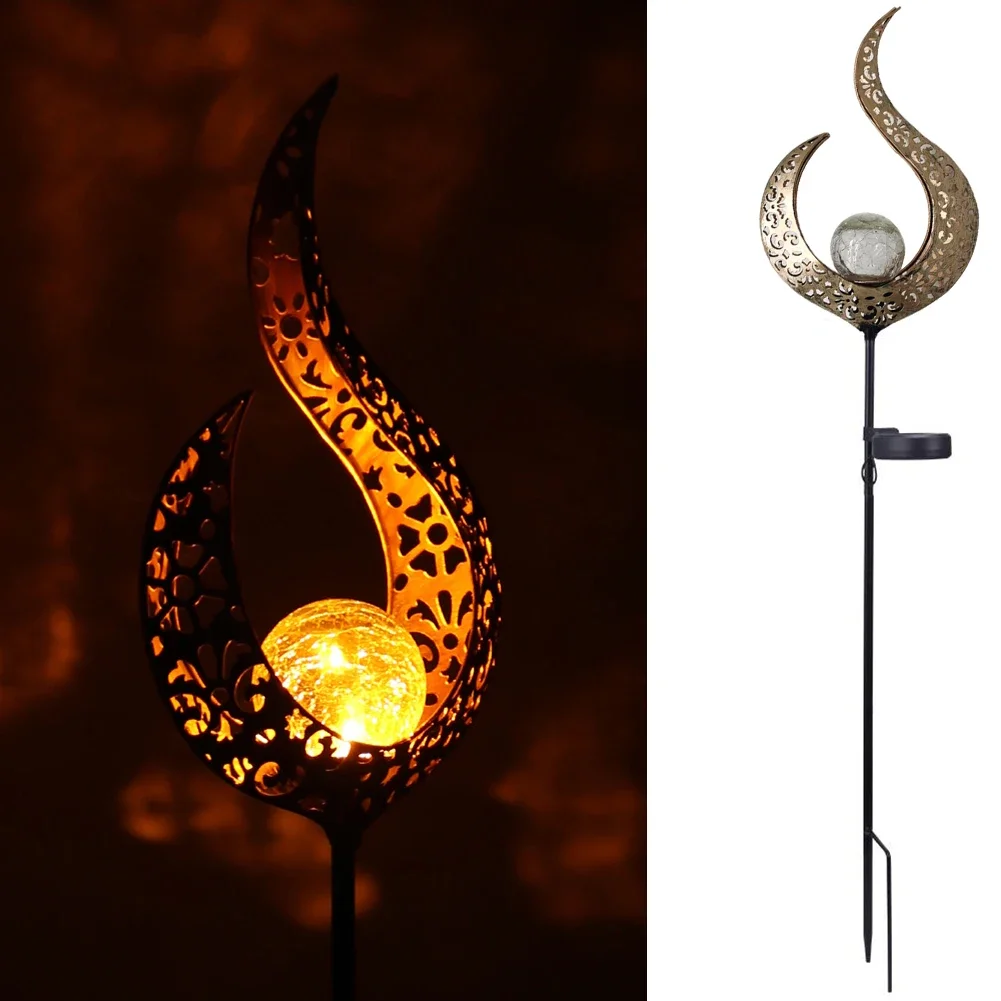 

1 шт. солнечный светодиодный светильник с пламенем в стиле ретро, железный солнечный садовый светильник с эффектом пламени, солнечная лампа, уличные ландшафтные фонари для дорожки, газона, дорожки