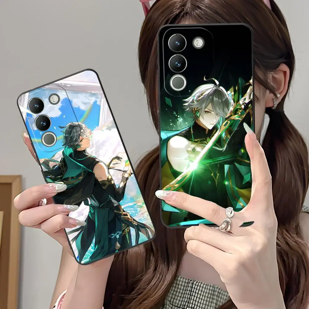 

Game GI Alhaitham Mobile Phone Case for VIVO Y77 76 75 74 73 72 58 56 55 51 50 38 36 Y19 Y18 Y03 Y01 5G Colorful Printing Cover