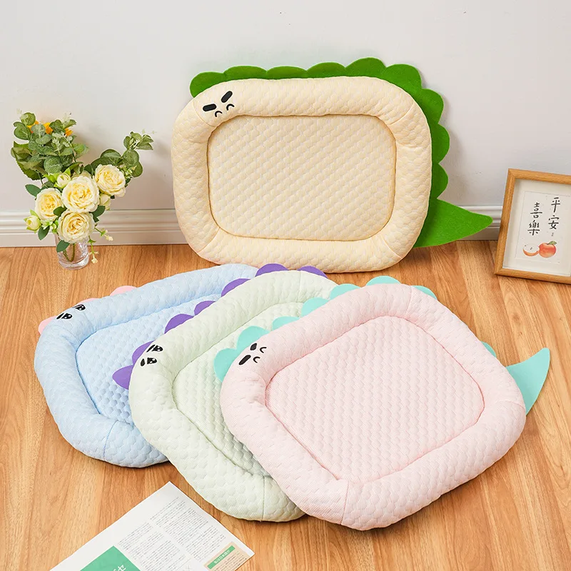 Dog Bed Dinosaur Series Cooling Mat Cool Pad Dog Mat for Teddy Small Dogs Summer Pet Bed Pet Nest