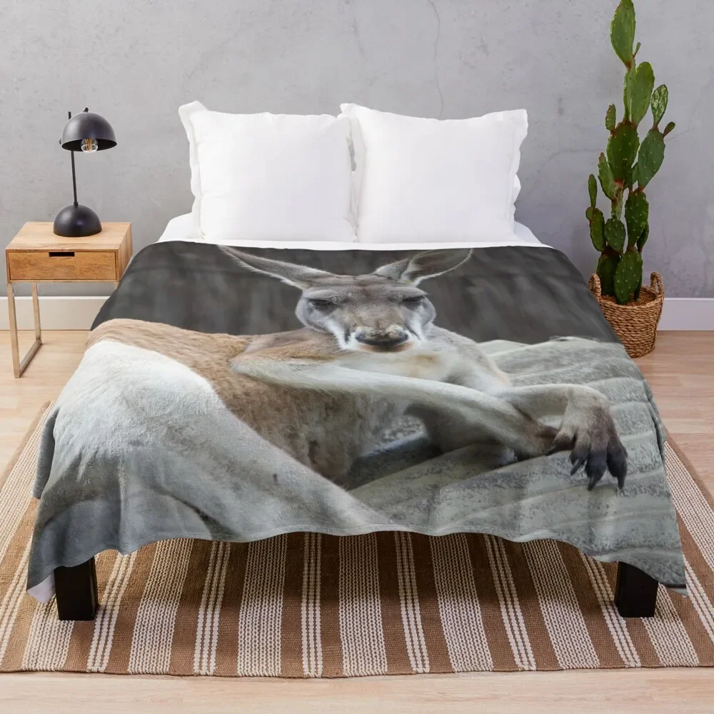 

Red Kangaroo Throw Blanket Sofas Multi-Purpose Blankets