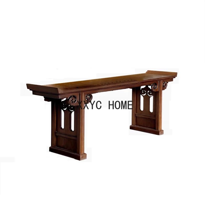 

New Chinese Solid Wood Console Tables Zen Console a Long Narrow Table Wall Altar Long Table