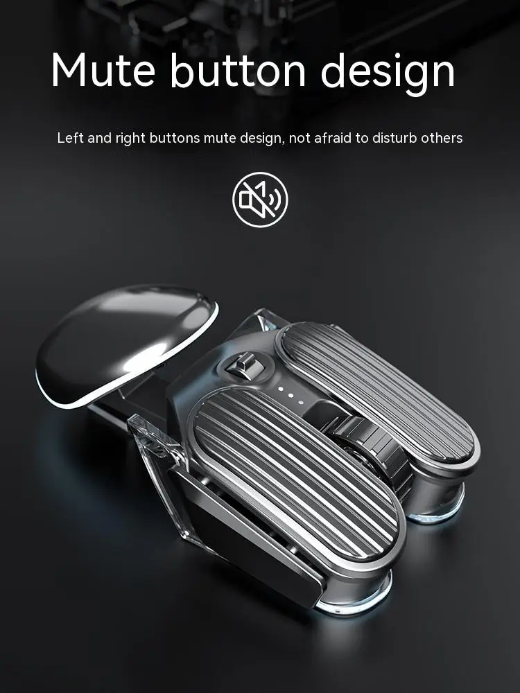EWEADN Q3 2.4GHz Custom Wireless Mouse Rechargeable Silent Click RGB Metal Sci Fi Gaming Mouse for Office Laptop Gift