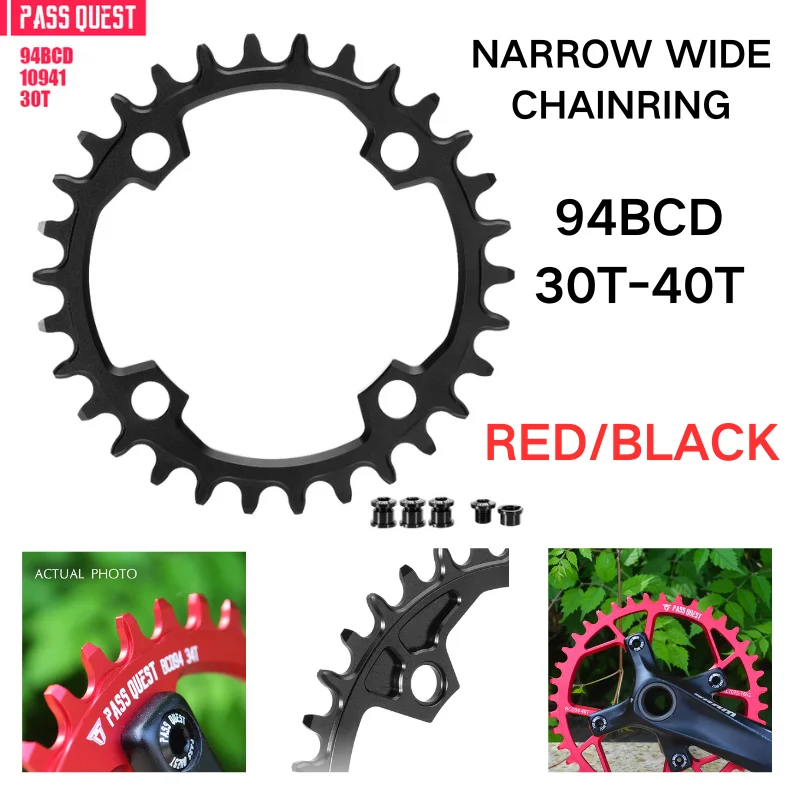 PASS QUEST 94BCD Mountain Bike Disc Positive and Negative Tooth Single Disc Suitable forgx nx x1 1400 Bicycle Tooth Disc