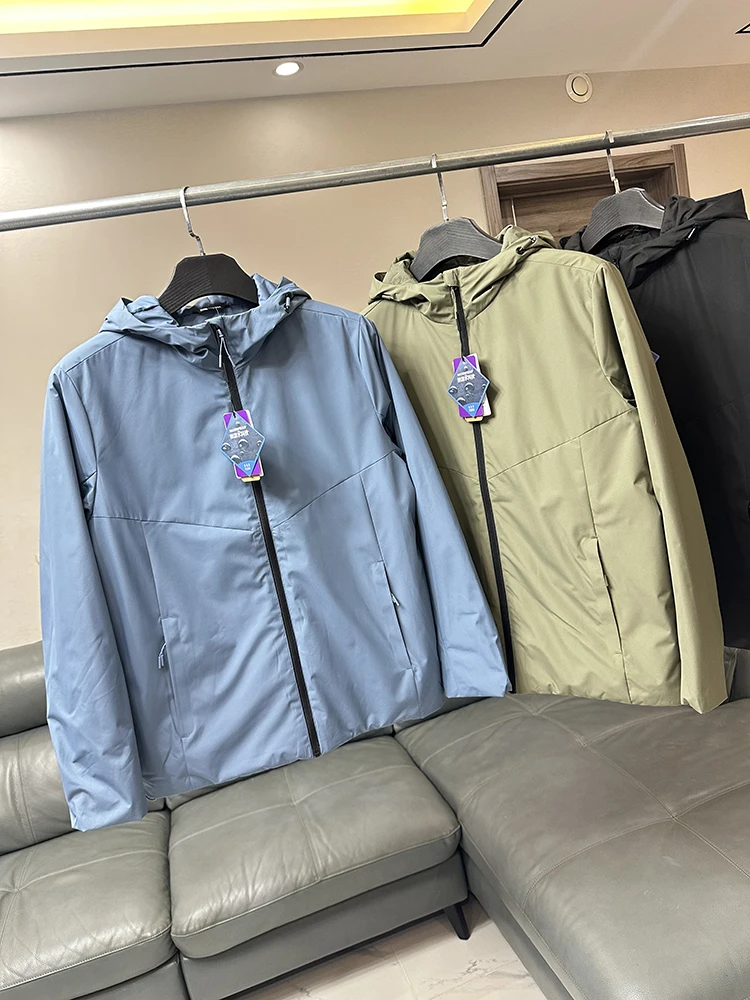 

Новая легкая теплая мужская хлопковая куртка из водоотталкивающей ткани Snowy Tee-Proof для повседневной носки, для активного отдыха, модная городская, на молнии, удлиненная