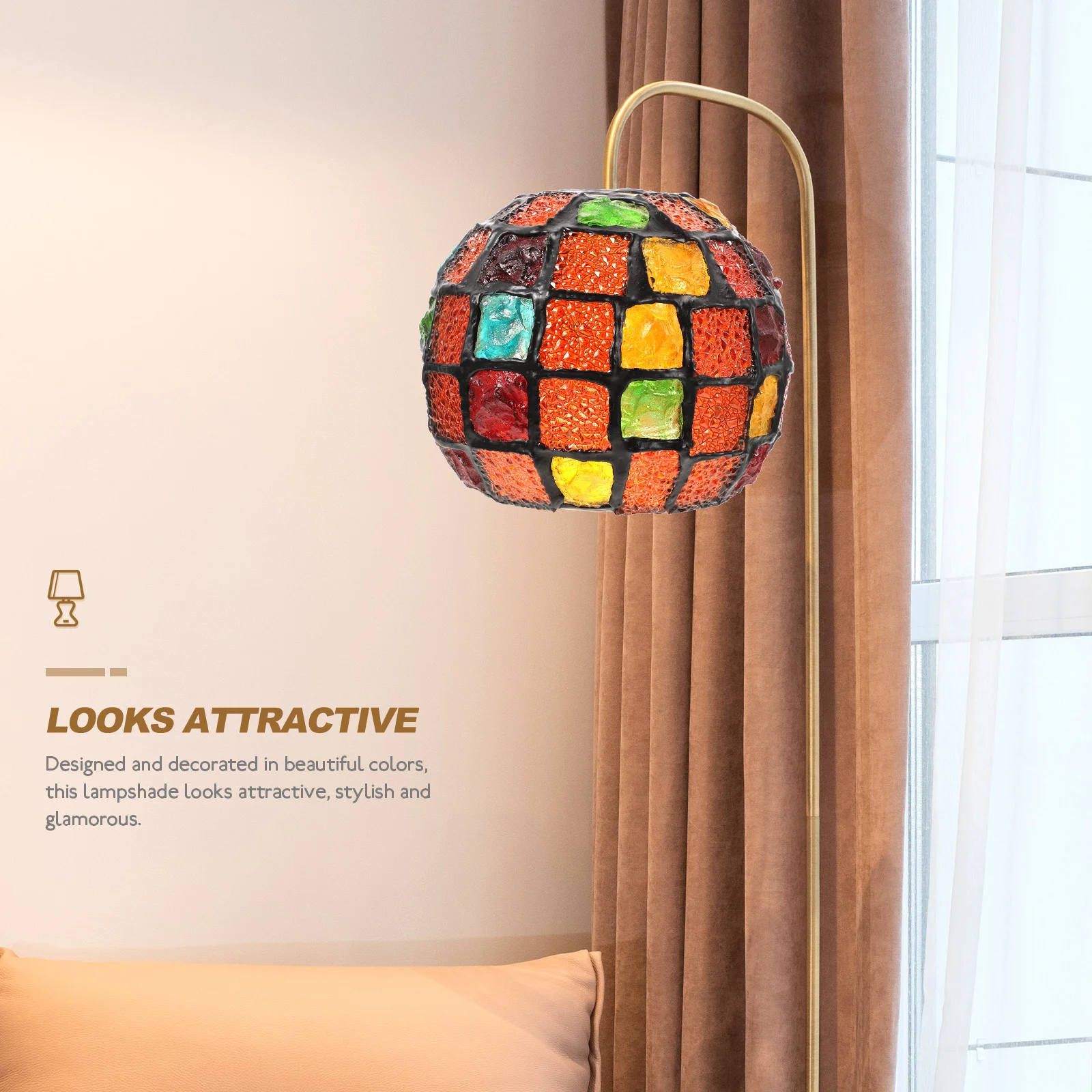 

Элегантный маленький абажур E26 E27, цоколь, декоративный светильник для внутреннего освещения, потолочная мозаика, красочное украшение для дома, маленький абажур