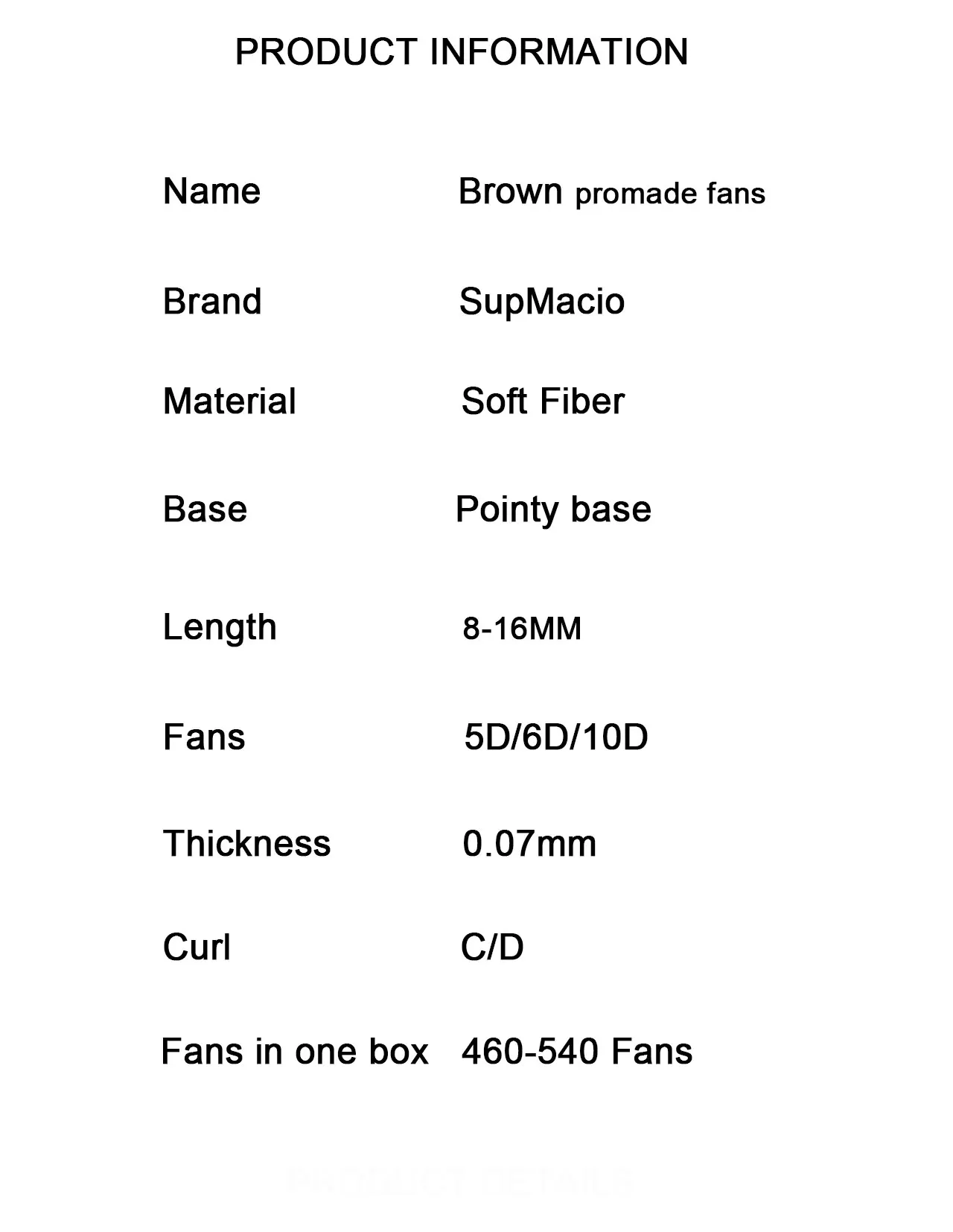 SupMacio Brown Vorgefertigte Fächer-Wimpernverlängerungen, 3D/5D/6D/8D/10D, dünne, spitze Basis, 500 Fächer, lose Promade-Volumen-Wimpern, Make-up, Cilio – Detail 6