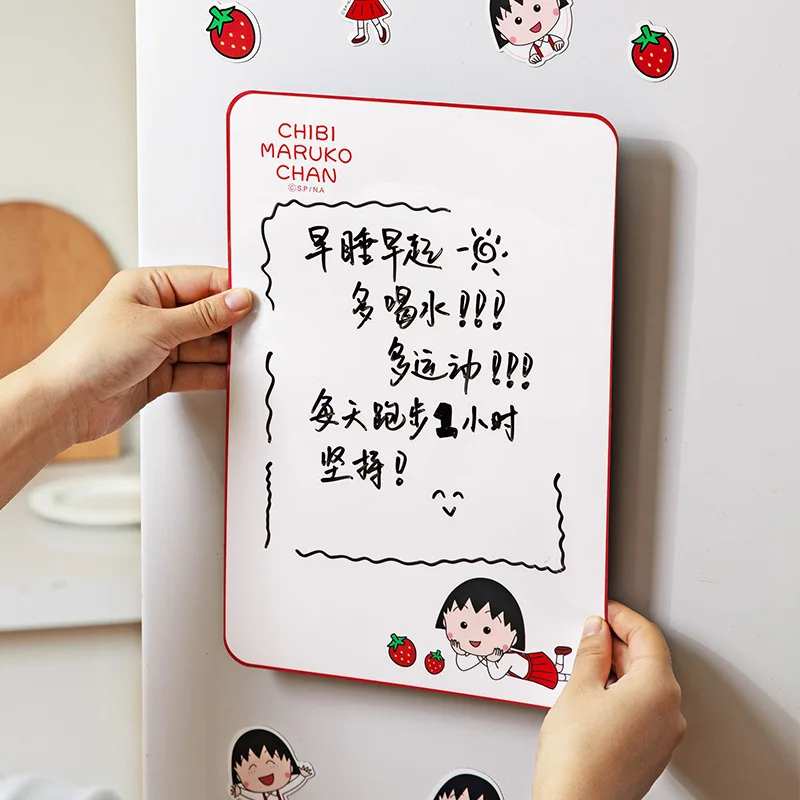 Chibi Maruko-Chan Anime Hobby Household Refrigerator Stickers Magnetic Stickers Decorative Note Stickers Erasable Message Board