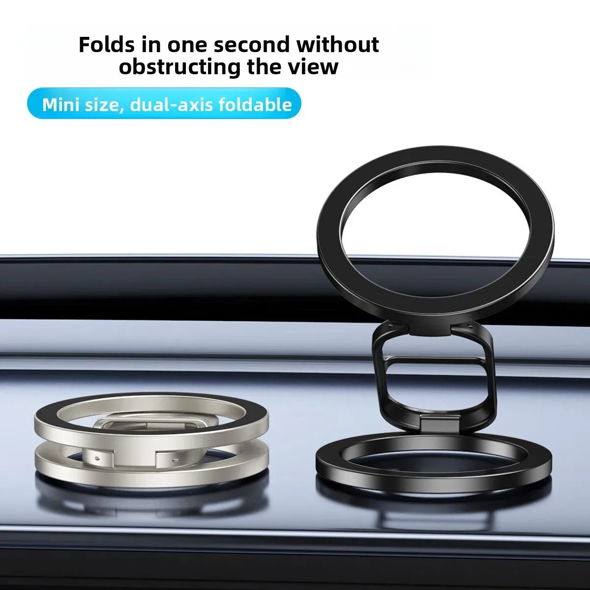 

Foldable Double Sided Magnetic Phone Stand for Magsafe Gym Treadmill Universal Cell Phone Car Holder Magnetic Smartphone Bracket