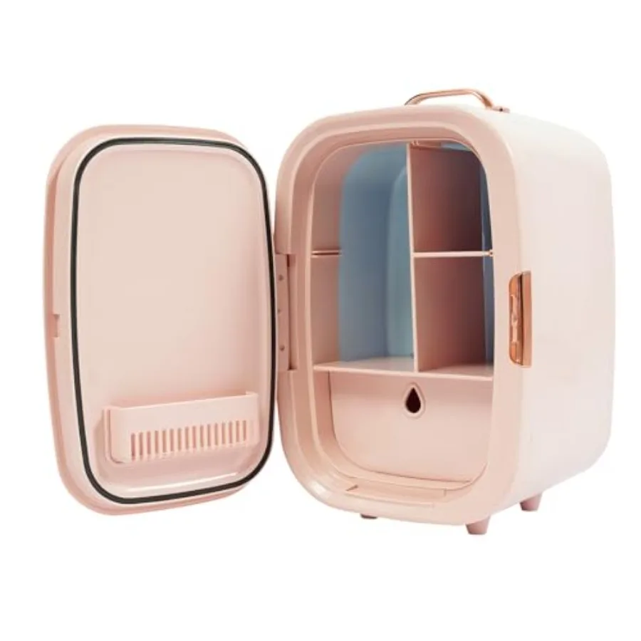 

Портативный мини-холодильник для косметики 12 литров, розовый, с низким уровнем шума, постоянной температурой, компактный, для спальни, офиса, автомобиля