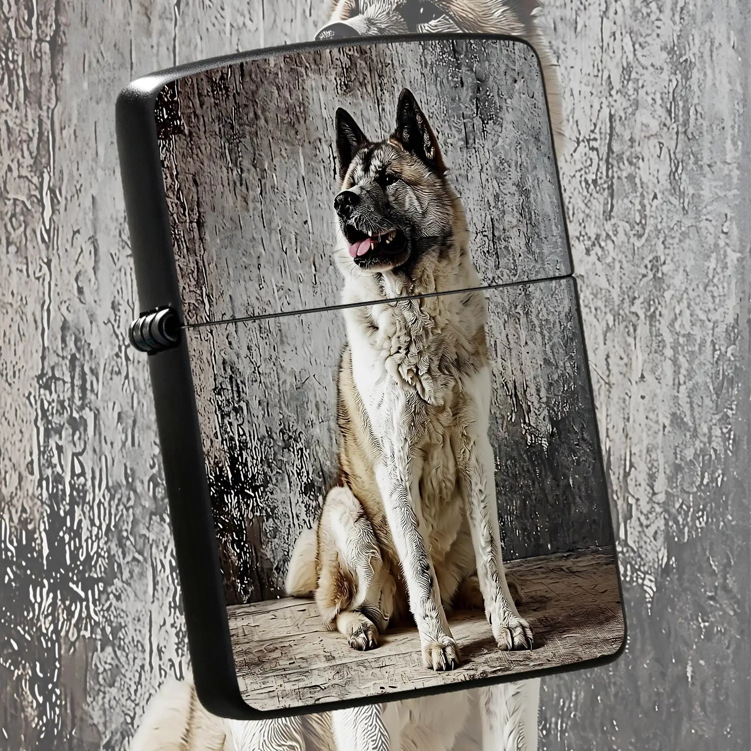 Vintage Artistic Akita Inu Print Portable Lighter, Textured Aesthetic Creative Decor Accessory, Practical Daily Companion for Outdoor Camping Travel, Ideal Gift Choice for Family and Friends, Durable Stylish Versatile It A Humorous And Inte