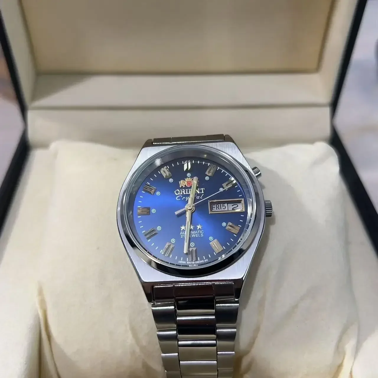 DFDG 35MM Unisex Mechanical Watch Steel Strap Folding Clasp Full Function World Time Orient Watch Series