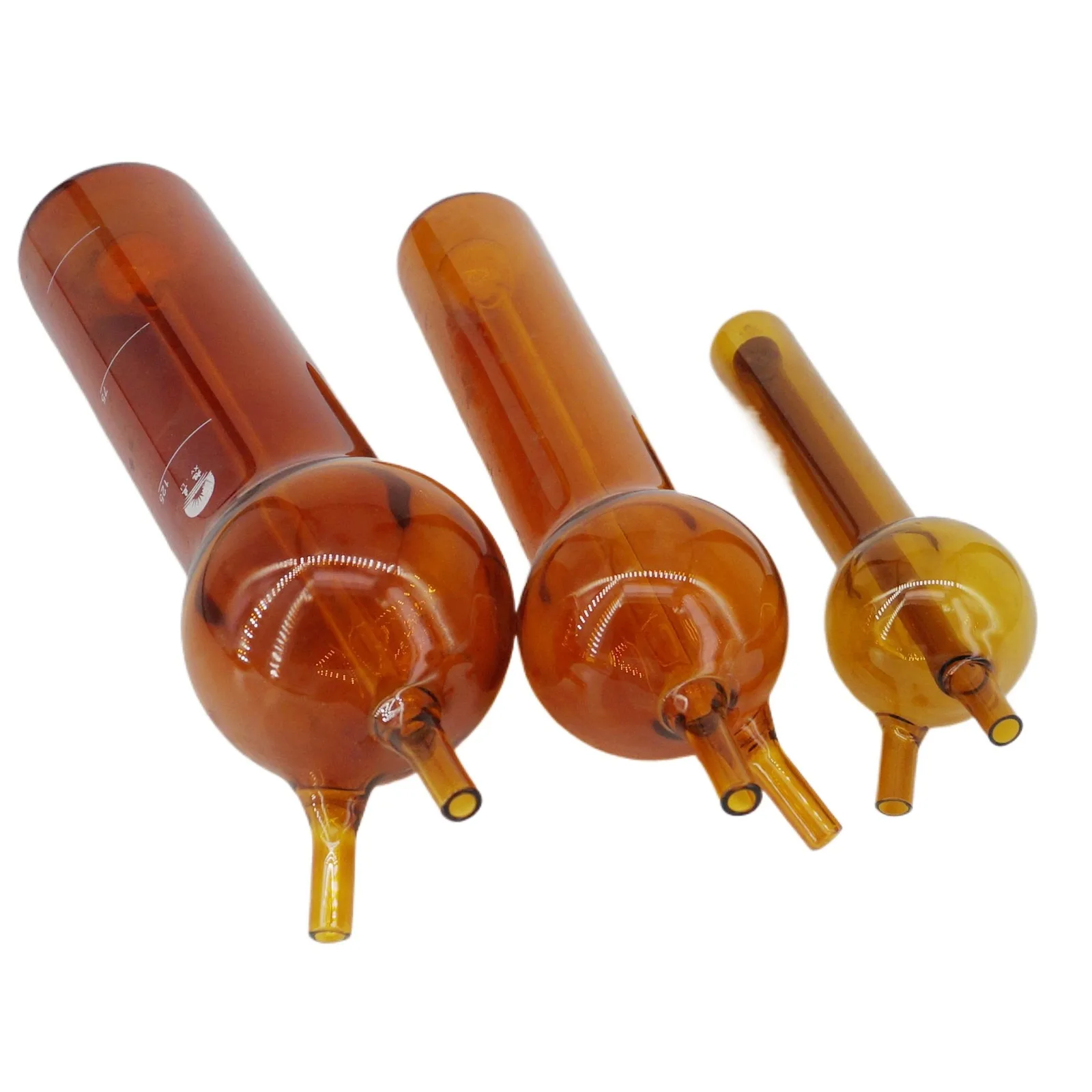 10ml 25ml 50ml 75ml 125ml Brown Borosilicate Glass Sulfur Dioxide Absorber Tube Bottle Apparatus Chemi Lab Glassware