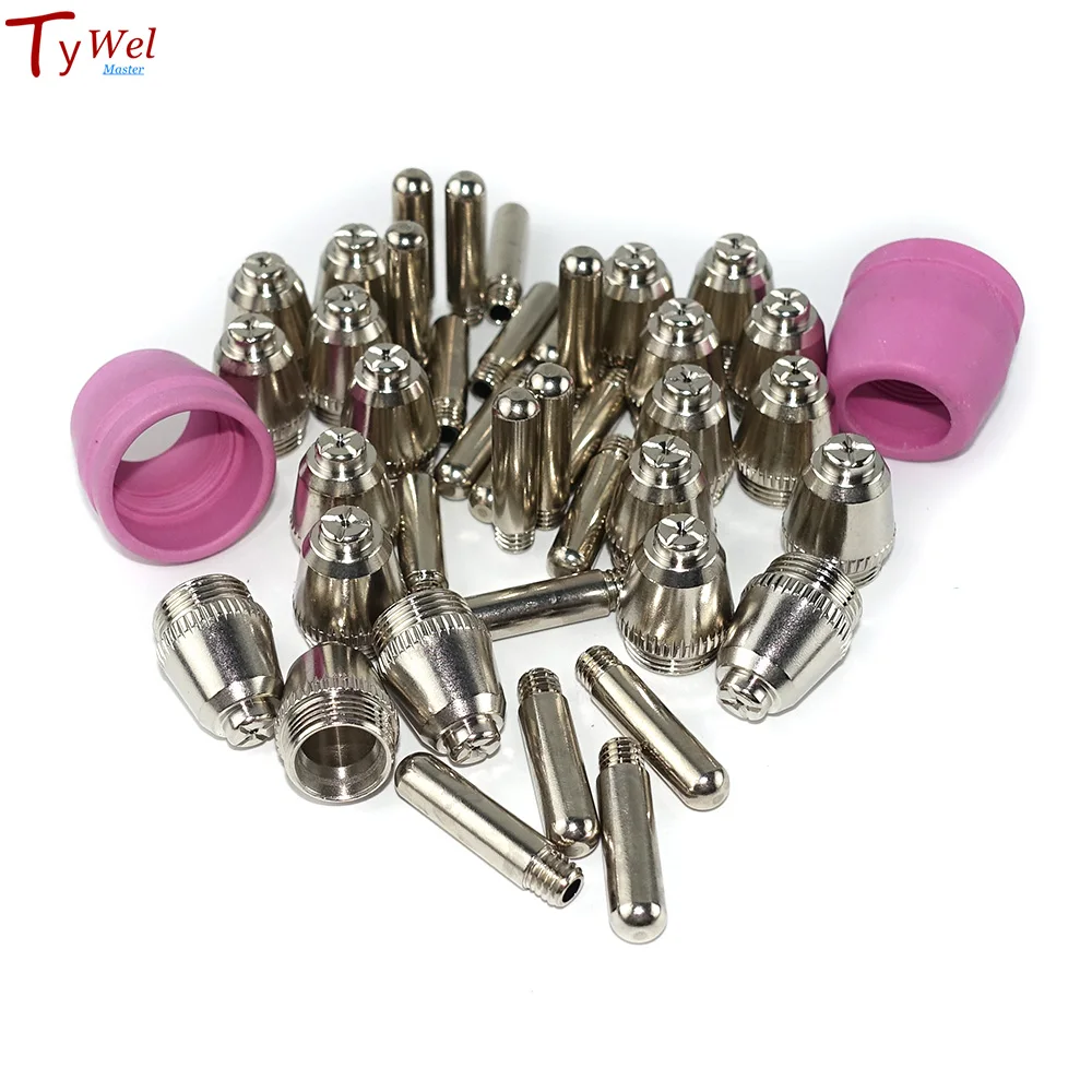 42pcs AG60 Premium Plasma Cutter Consumables SG55 Cutting Torch 60A Plasma Cutting Machine Shield Cup Nozzle Electrode