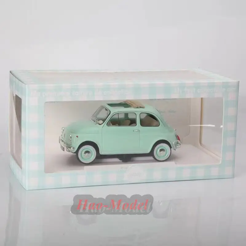 NOREV 1:18 For Fiat 500 L 1968 Alloy Metal Diecast Car Model Toys Boys Birthday Gifts Hobby Display Collection Simulation Green