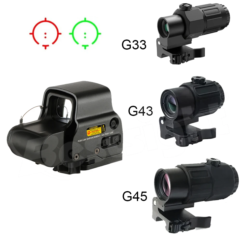 Mira holográfica táctica con lupa G33/G43/G45 – Montaje QD 20mm - imagen 2