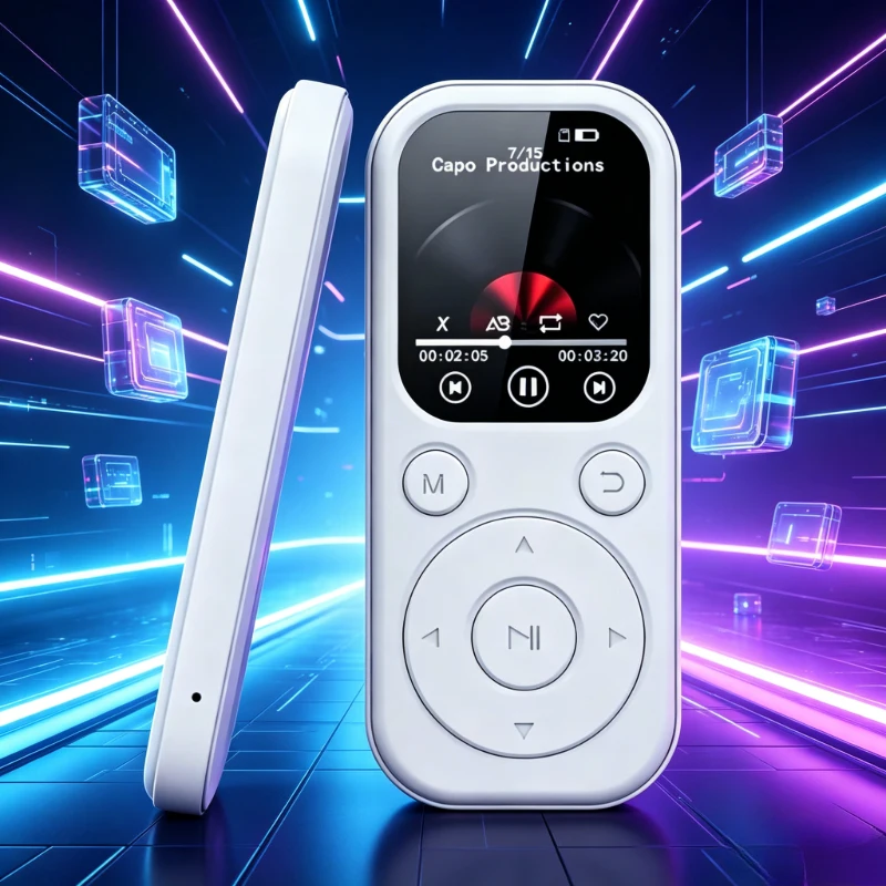 

2026 New MP3 Music Player with Bluetooth, Built-in Speaker, Long Battery Life, Support A-B Repeat, Shuffle Play, for Kids,