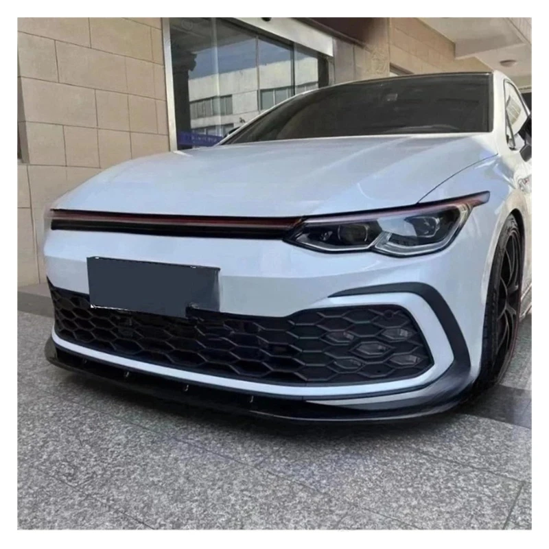 ماكستون نمط المصد الأمامي سبويلر لشركة فولكس فاجن جولف 8 MK8 GTI GTD GTE R-Line 2020 ~ 2024 ماتي الأسود سيارة الجبهة حافة مصد السيارة المفسد أطقم