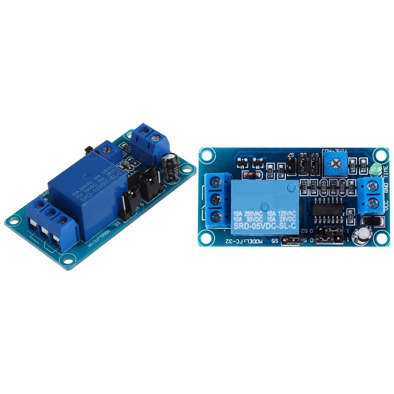 

Top Deals 2 Pcs Single Channel Time Delay Relay Module Control Board DC5V FC-32 & DC12V FC-32