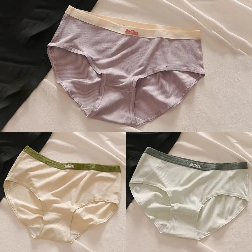 

Women's Underwear Solid Color Minimalist Underwear Pure Cotton Skin Friendly Comfortable Breathable Triangular Underwear