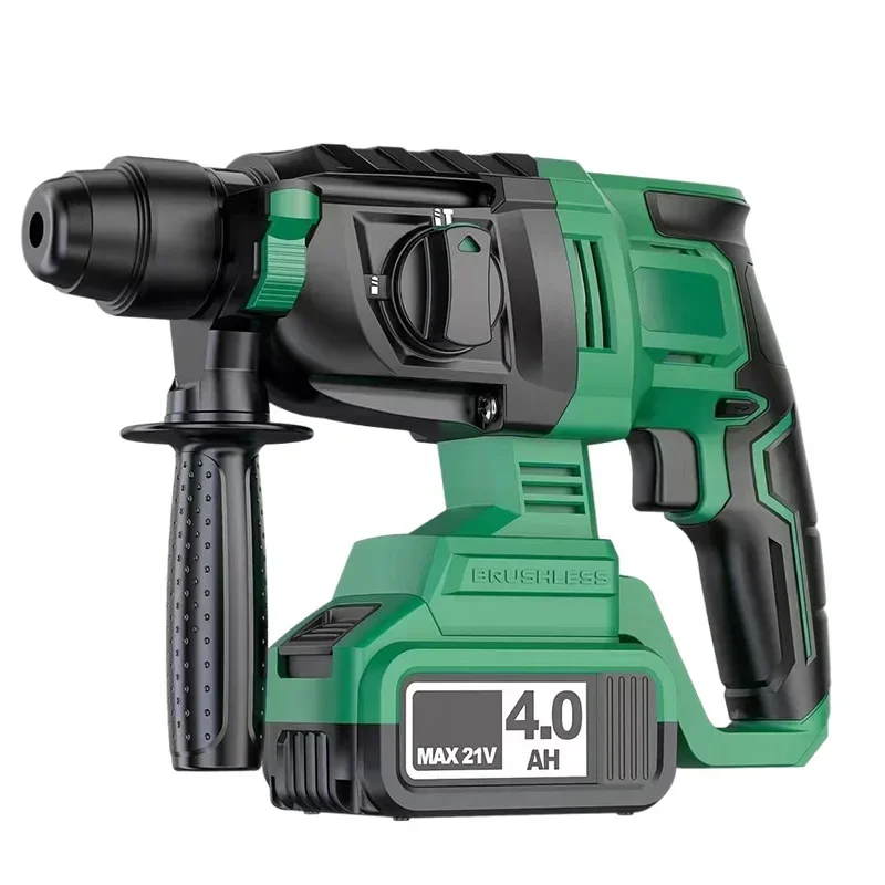 Cordless Electric Hammer Drill with Multifunctional Power Source Battery Operated