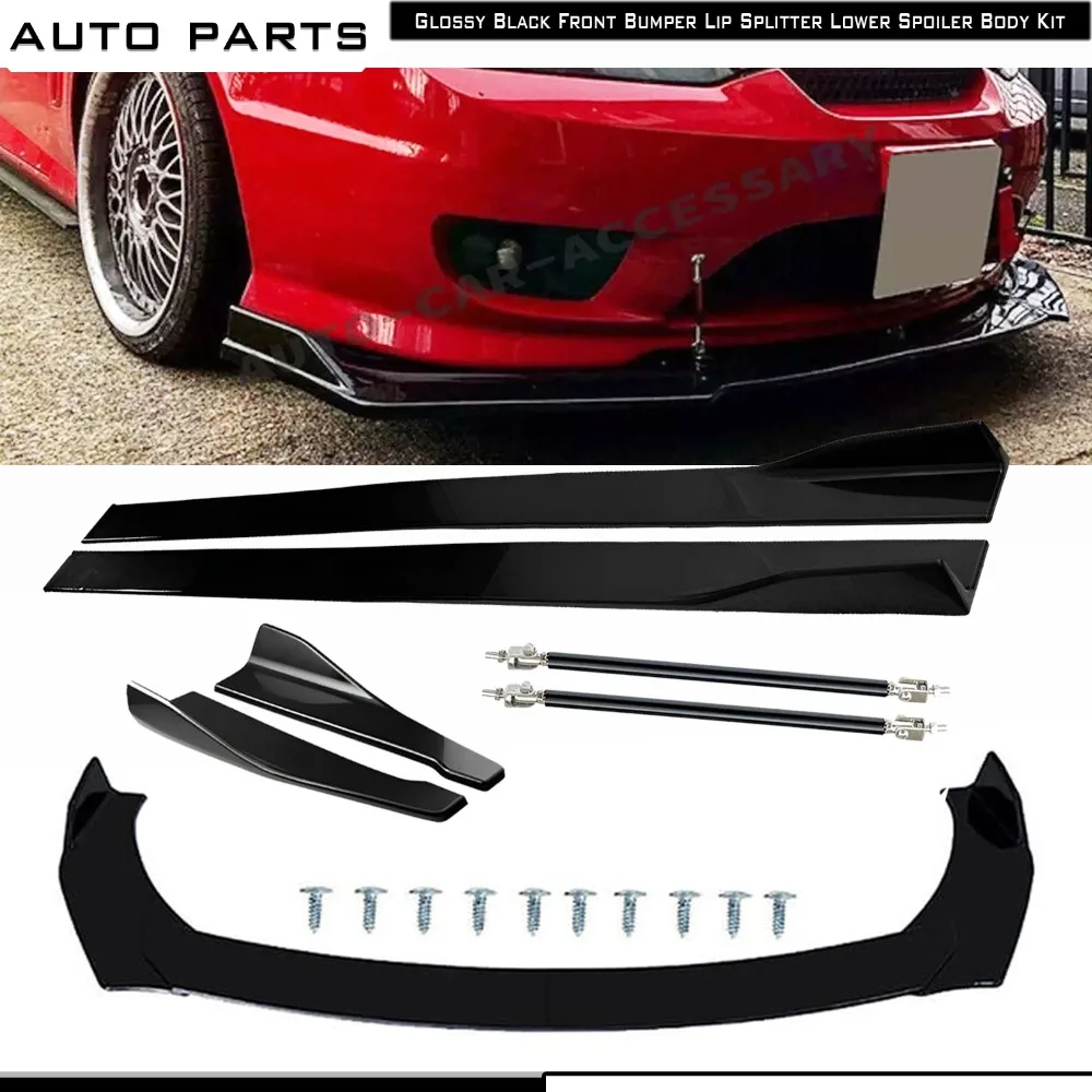 

For Hyundai Tiburon GT Front Splitter Bumper Lip Spoiler Gloss Black Body Kit United States