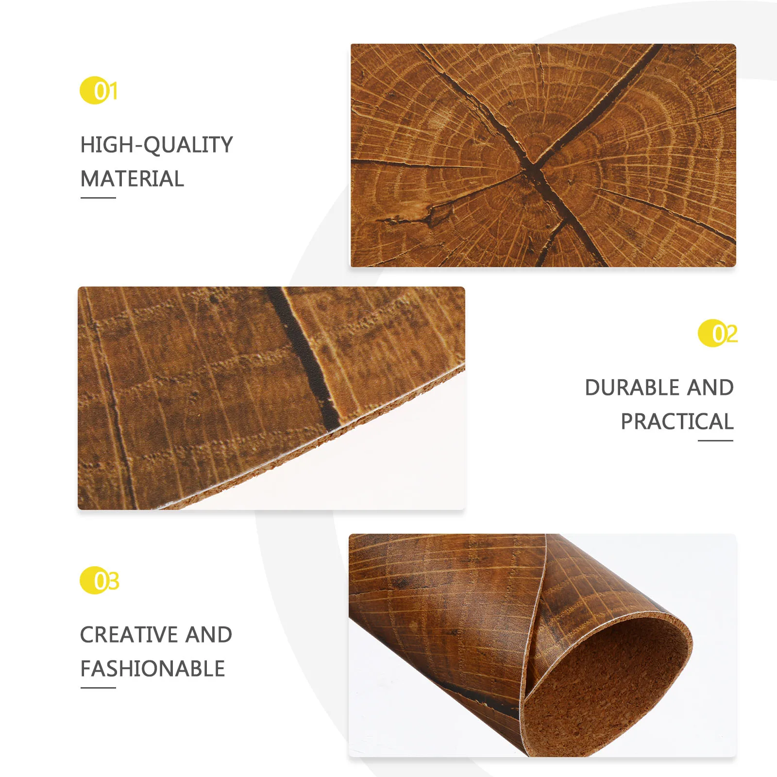 

2pcs Wooden Water Proof Heat Insulation Table Mats Creative Dish Mats Decorative Coasters For Home Household Supplies