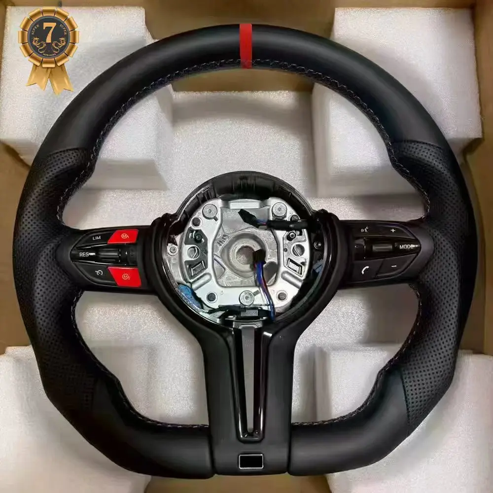 Flat Bottom M Sport Steering Wheel For BMW F01 F06 F10 F11 F12 F20 F21 F22 F25 F26 F30 F31 F32 F33 F34 F36 M3 F80 M4 F82 M5 F90