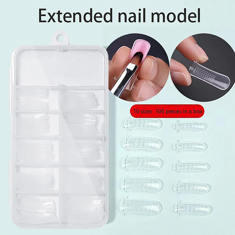 

100 шт. быстросъемная форма для ногтей типсы двойные формы для ногтей удлинение пальцев УФ-дизайн удлинение гель для пальцев стилет