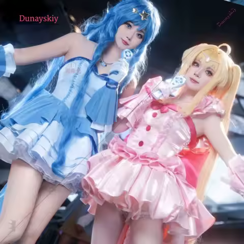 Nanami Luchia/Hanon Hosho Cosplay Anime Mermaid Melody Costume Pink blue Princess Lolita Dress Anime Outfits Wig Prop 3XL Suits