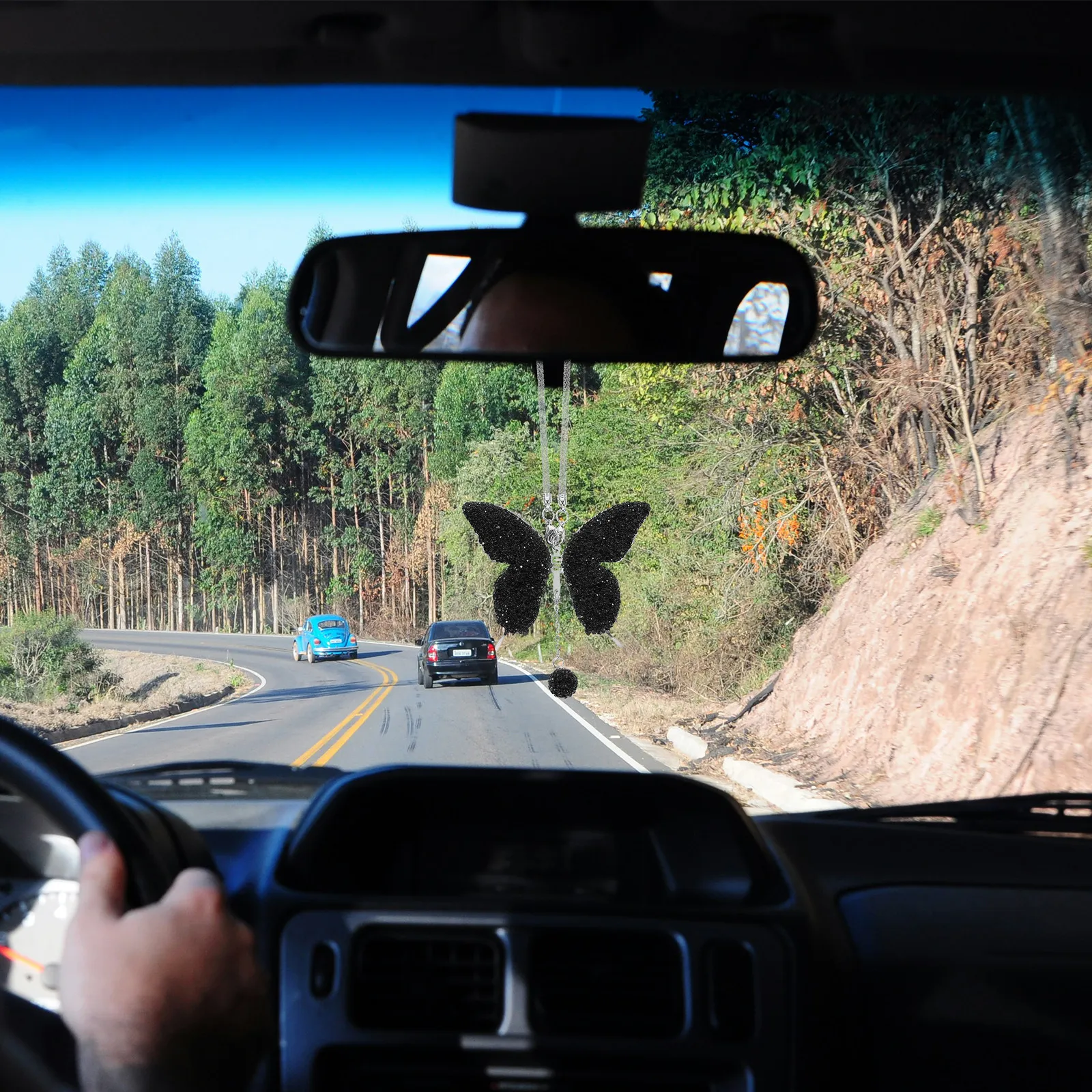 

Элегантный автомобильный кулон-бабочка со стразами, подвеска на зеркало заднего вида, украшение для автомобиля, аксессуары для зеркала заднего вида