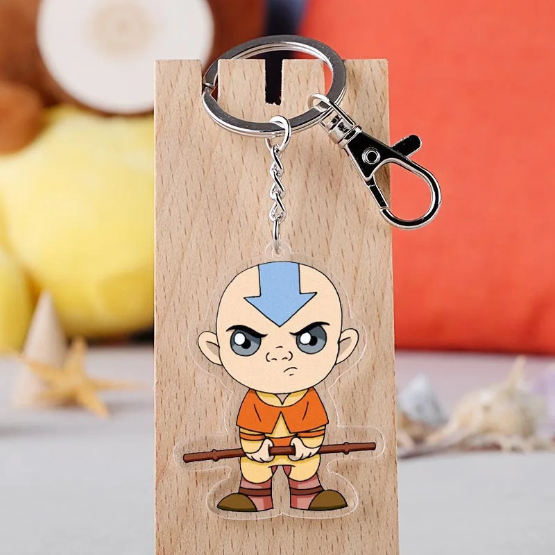 Avatar The Last Airbender Acrylic Keychains Anime Keyrings Accessories Bag Pendant Key Holders Jewelry Boys Girls Birthday Gift