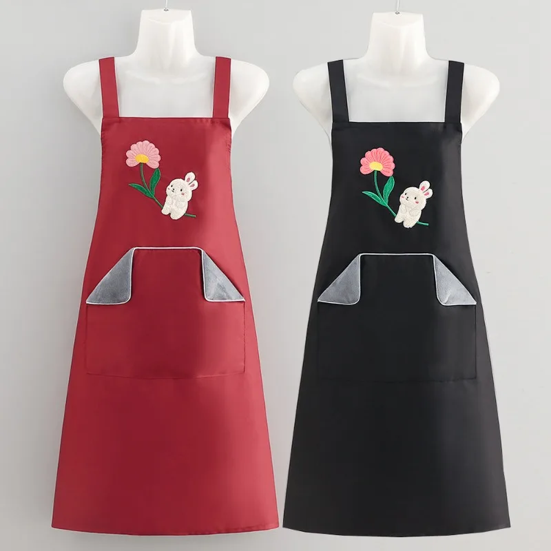 Strap Apron Kitchen Home Cooking Anti Fouling Dirt Resistant Catering Beautiful Women Summer Breathable Work Clothes Durable