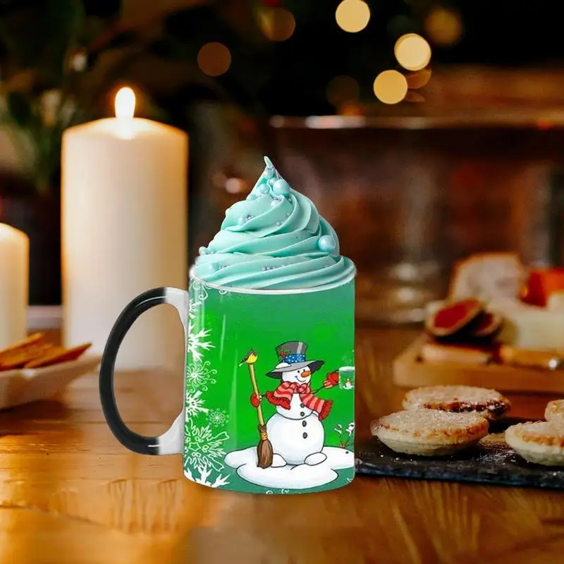 Creative Ceramics Color Changing Mug 350ml Water Cup Christmas Gift Heat Sensitive Funny Drinking Cup for Christmas image 5