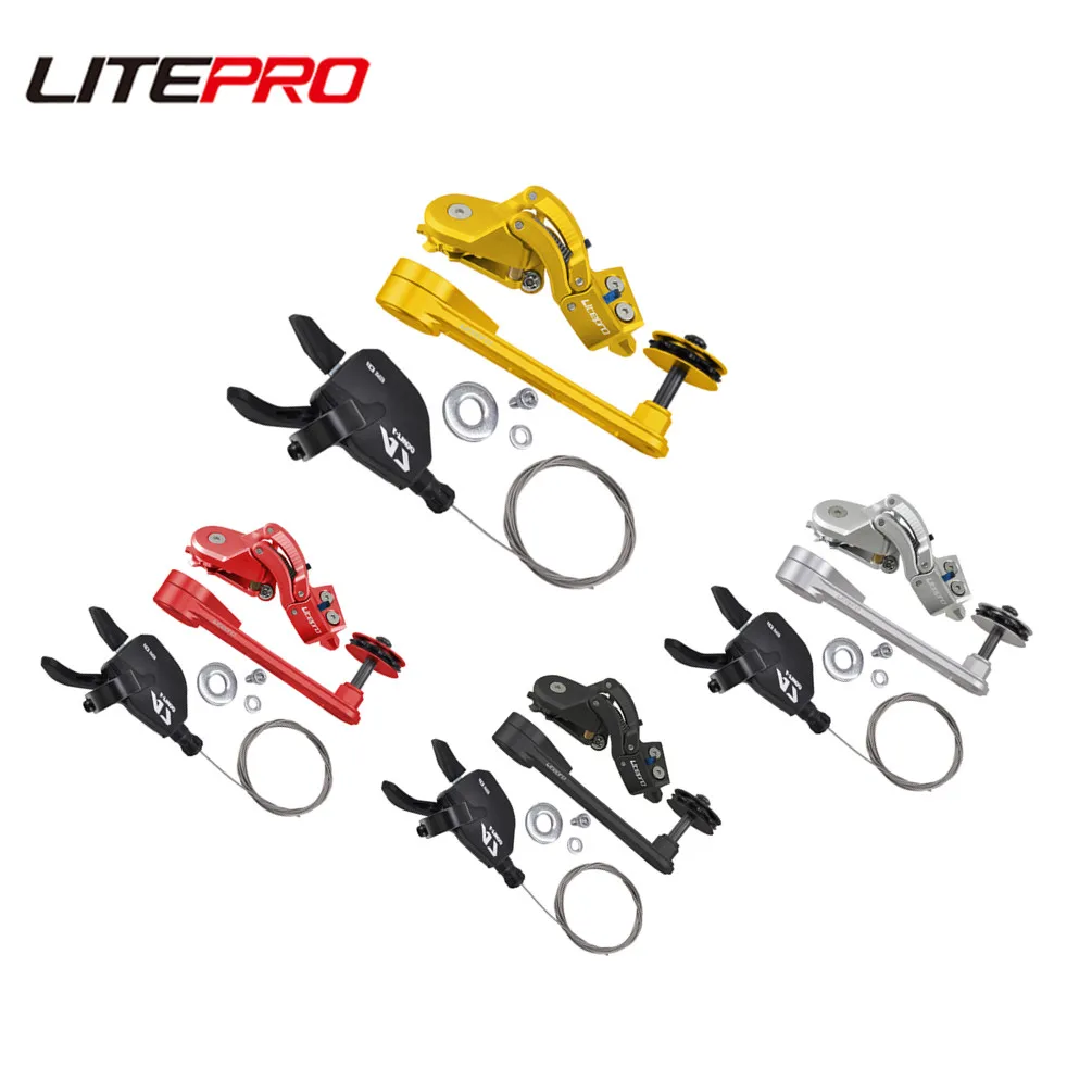 Litepro For Brompton Bike Aluminum Alloy Rear Derailleurs Transmission Modified 5 External 7Speed Chain Tensioner DIP Shifter