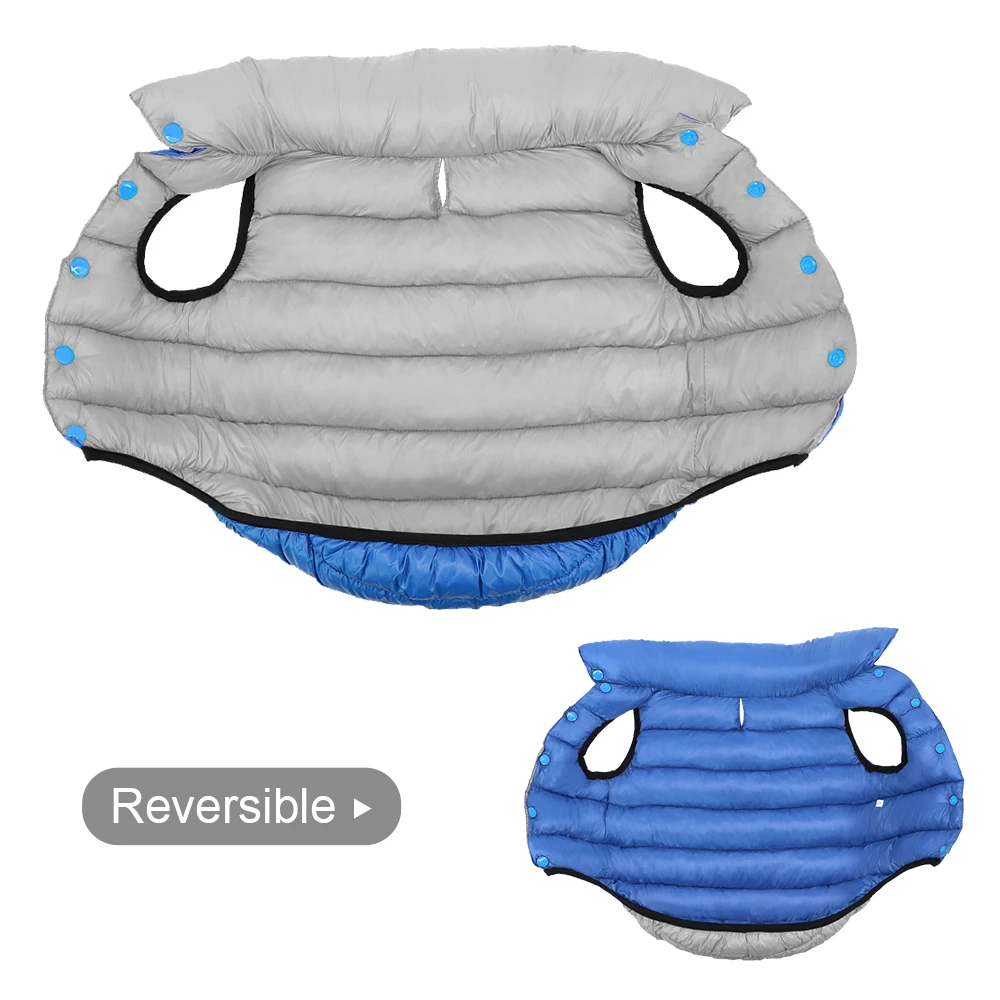 Weiche Winter-Hundejacke, Kleidung, wendbar, Winter-Hundeweste, Mantel, dicke Haustierkleidung, wasserdichtes Outfit für kleine, mittelgroße und große Hunde – Detail 10