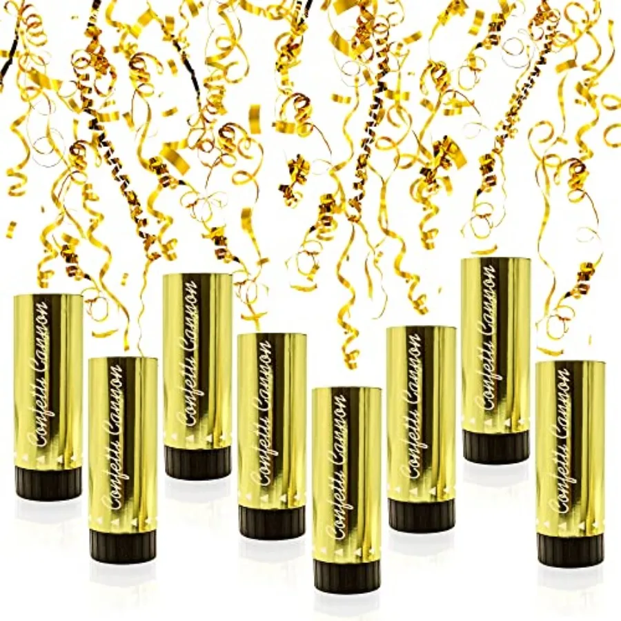 

8 PCS Gold Confetti for Baby Shower Wedding Birthday Graduation Anniversary Christmas Party Supplies Decorations and Favors